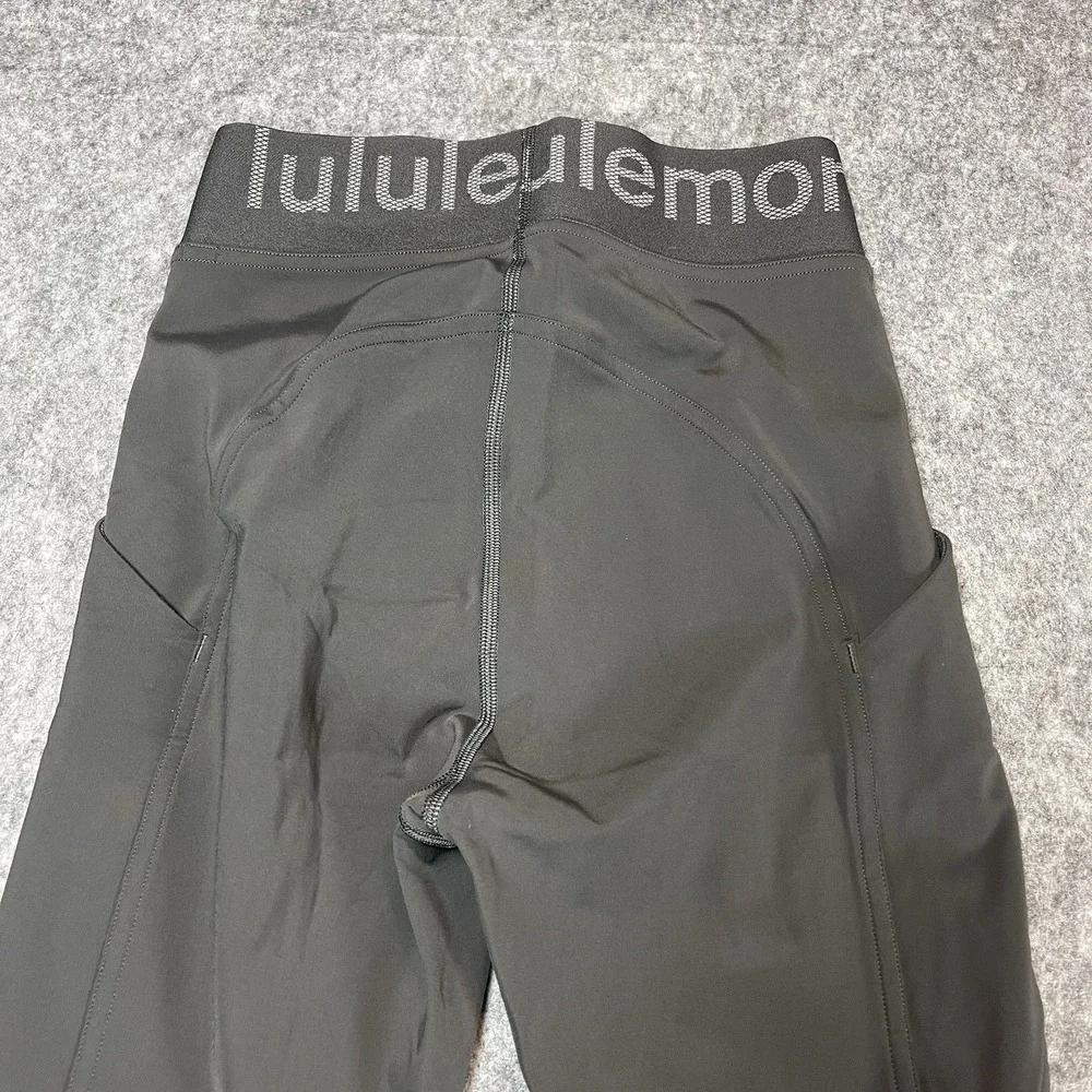 Lululemon‎ Youth Leggings Spell out Waistband Elastic Stretch Pull On Size 2